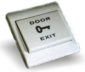 Botón rectangular de aluminio